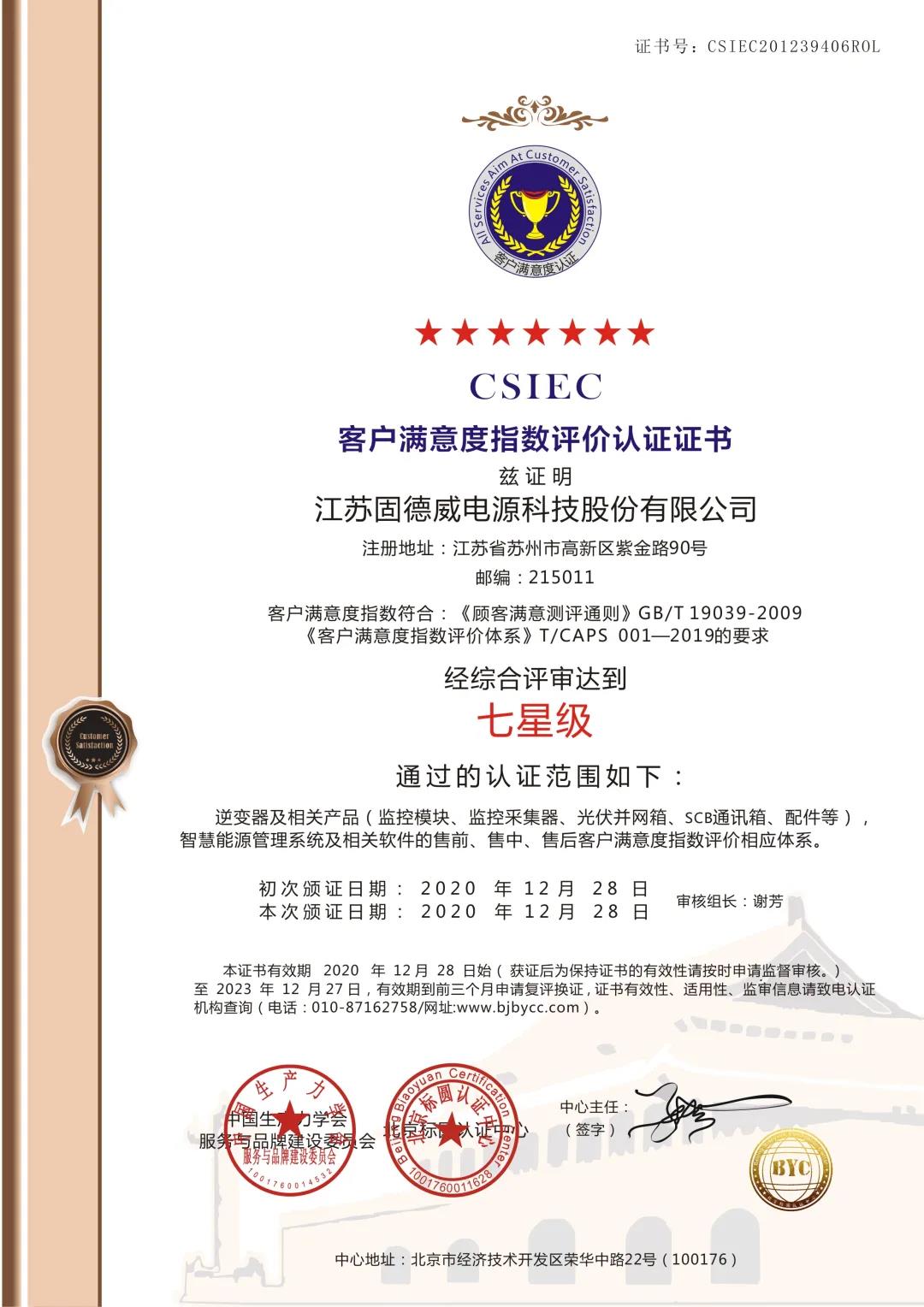 固德威满意指数